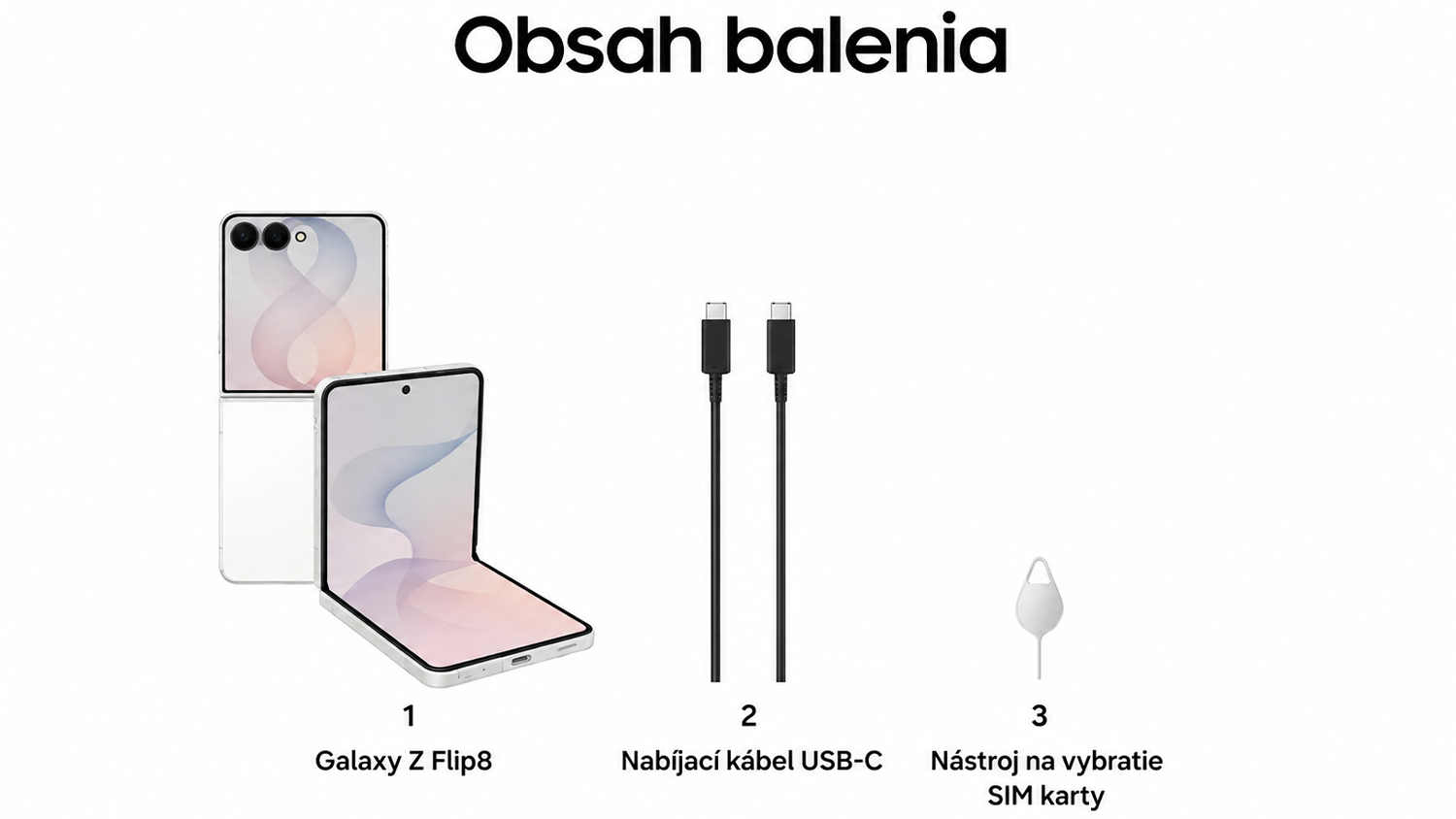 Obsah balenia telef&oacute;nu Samsung Galaxy Z Flip8 5G