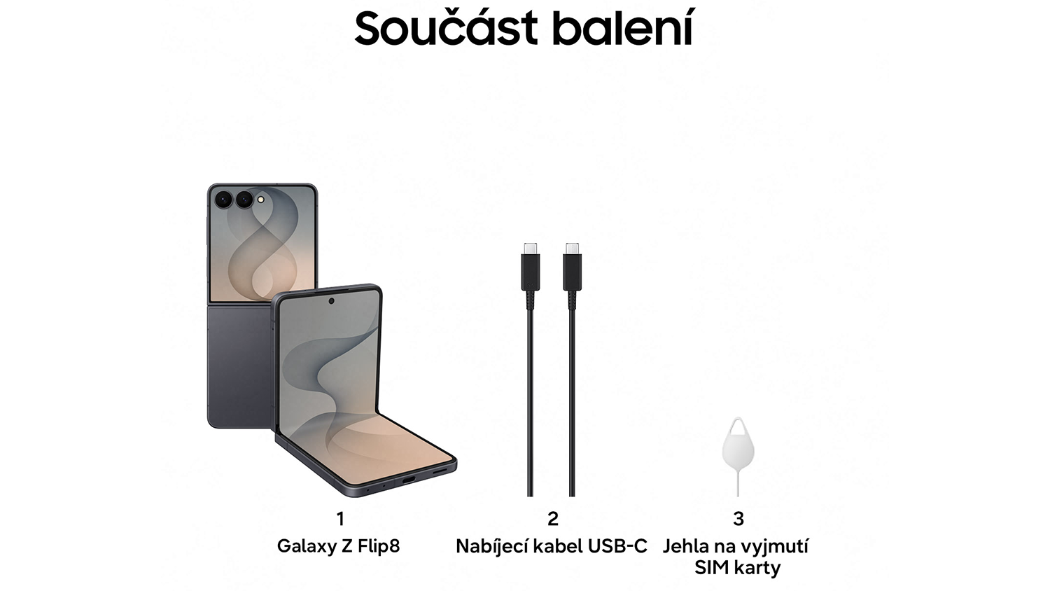 Obsah balen&iacute; telefonu Samsung Galaxy Z Flip8 5G