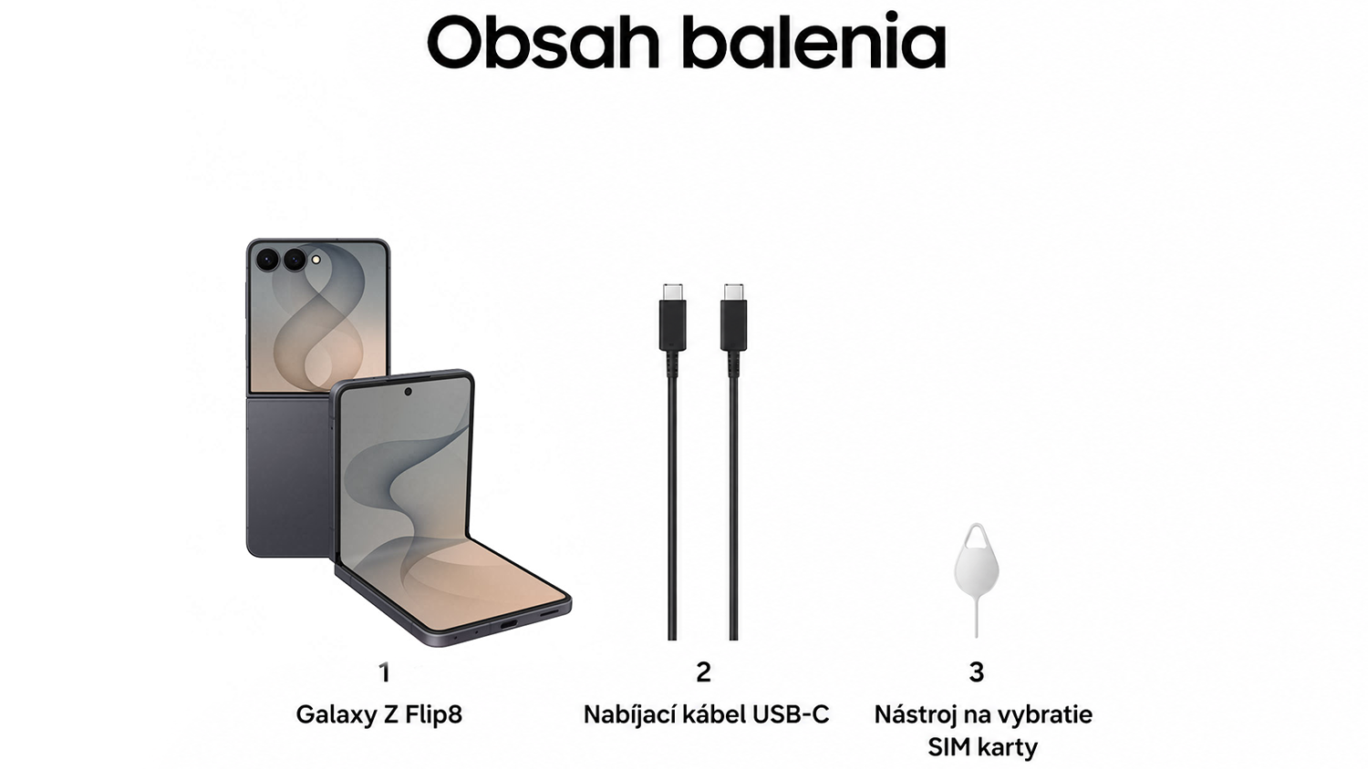 Obsah balenia telefónu Samsung Galaxy Z Flip8 5G