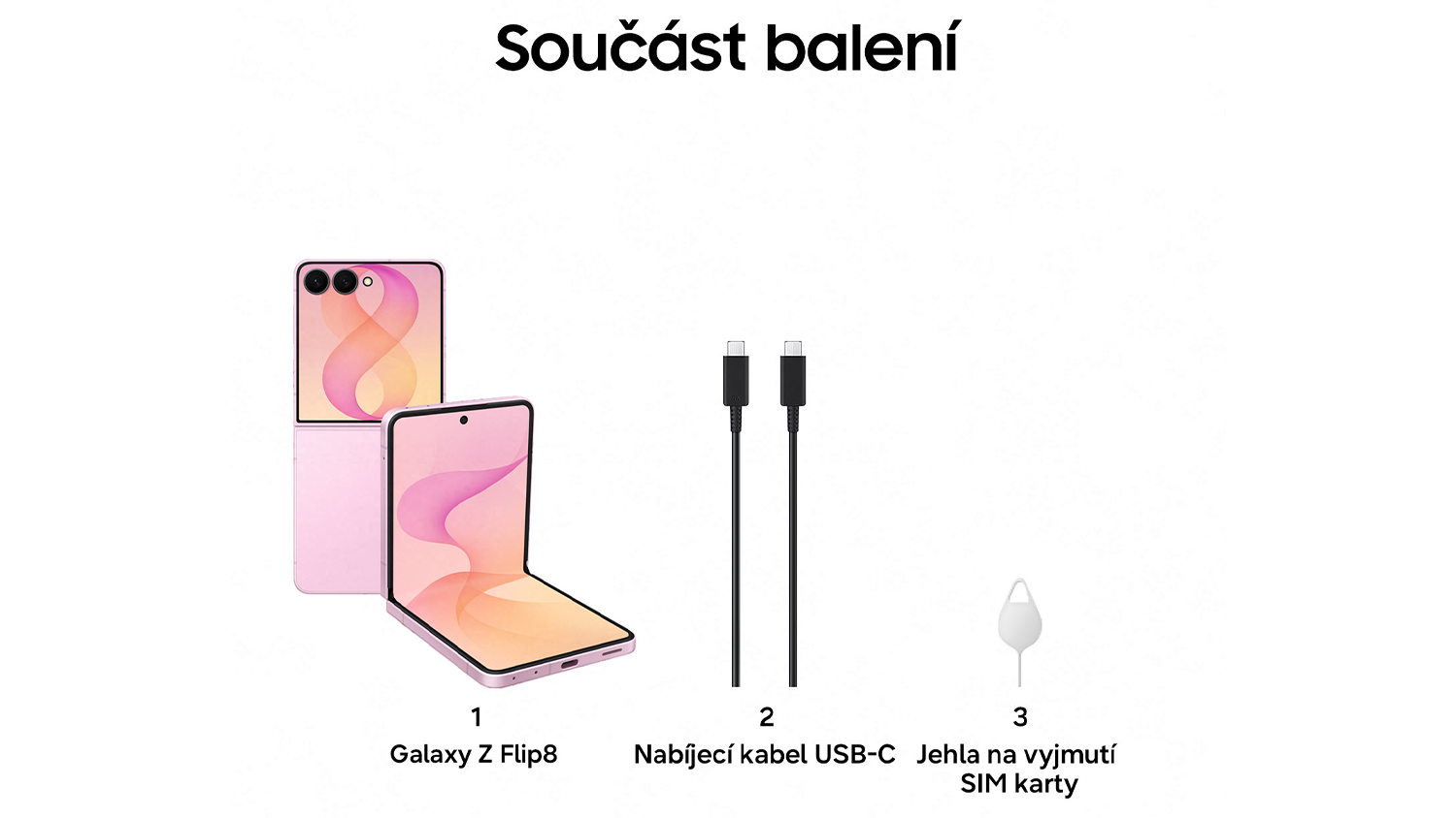 Obsah balen&iacute; telefonu Samsung Galaxy Z Flip8 5G