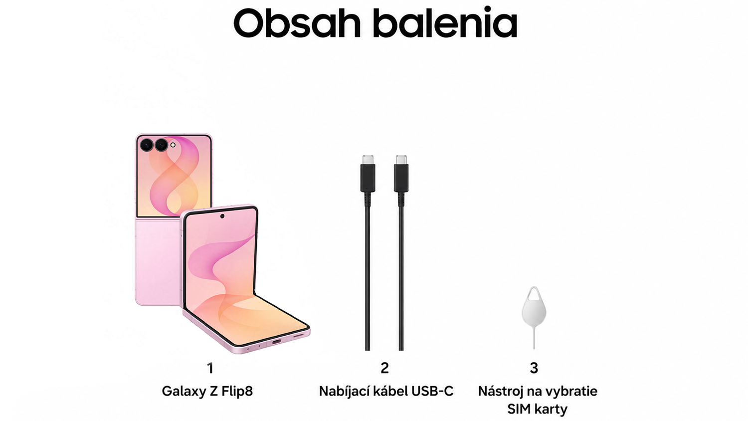 Obsah balenia telefónu Samsung Galaxy Z Flip8 5G