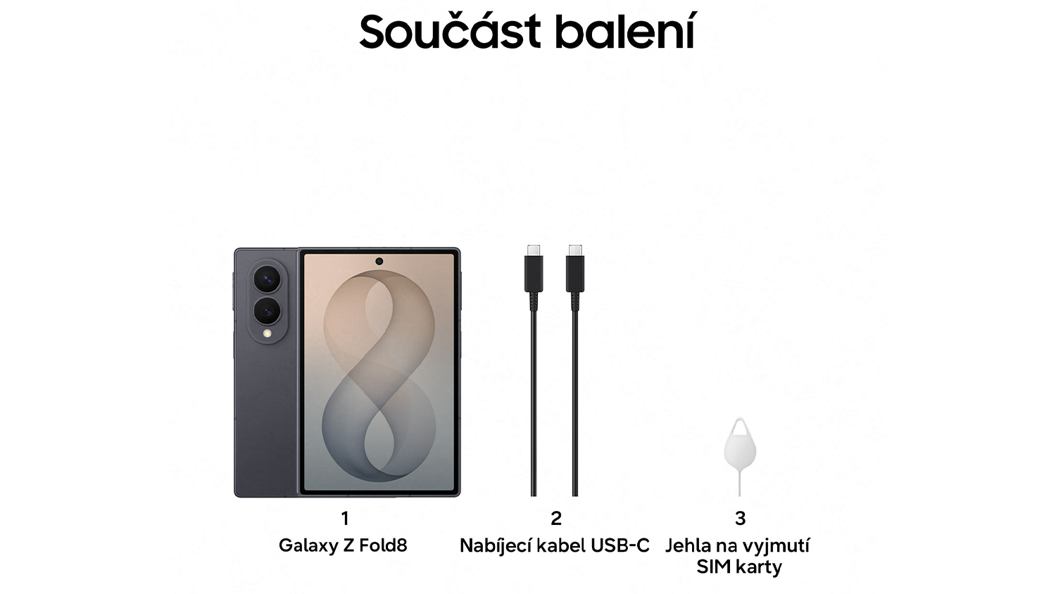 Obsah balen&iacute; telefonu Samsung Galaxy Z Fold8 5G