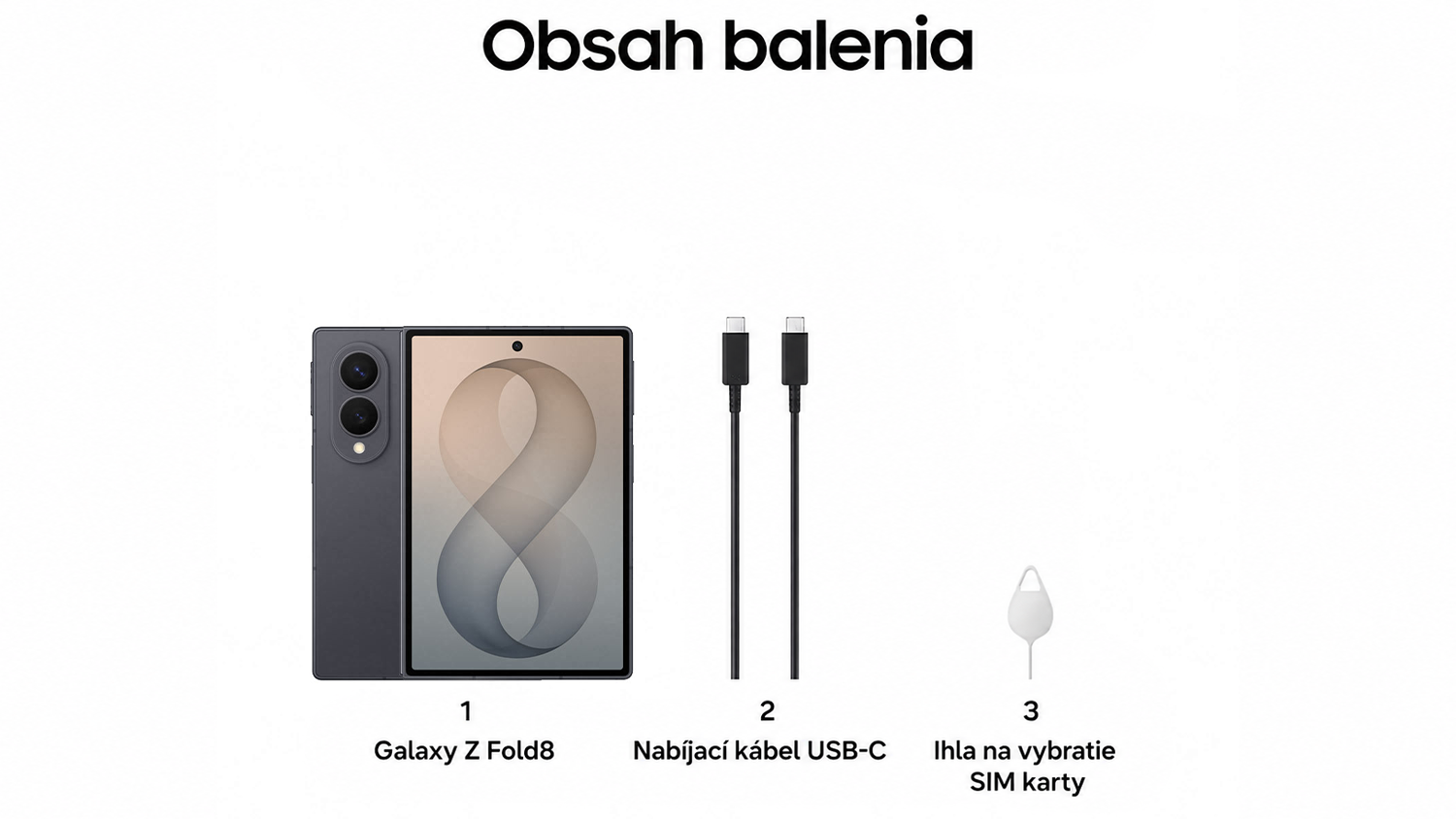 Obsah balenia telefónu Samsung Galaxy Z Fold8 5G