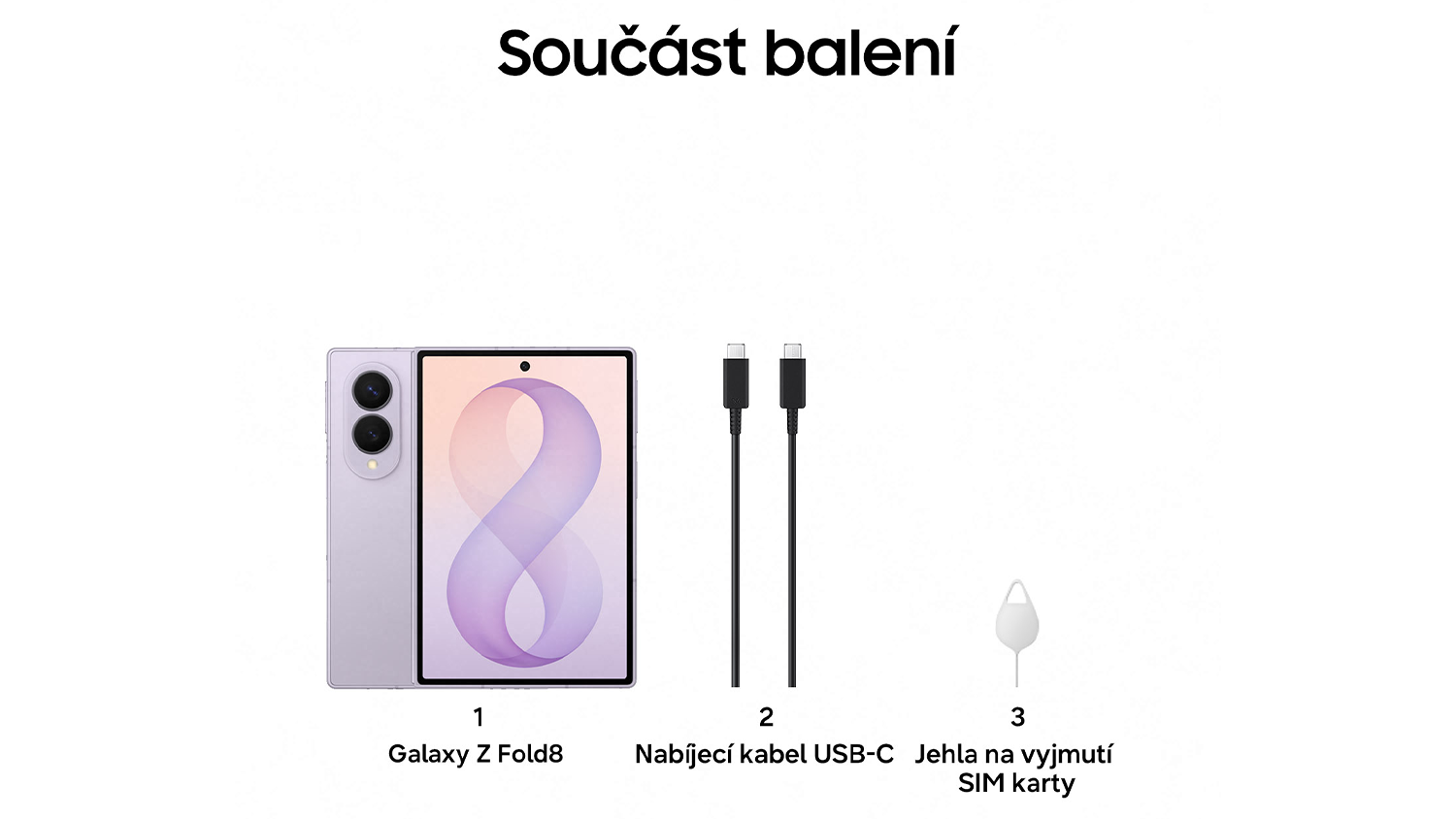 Obsah balení telefonu Samsung Galaxy Z Fold8 5G