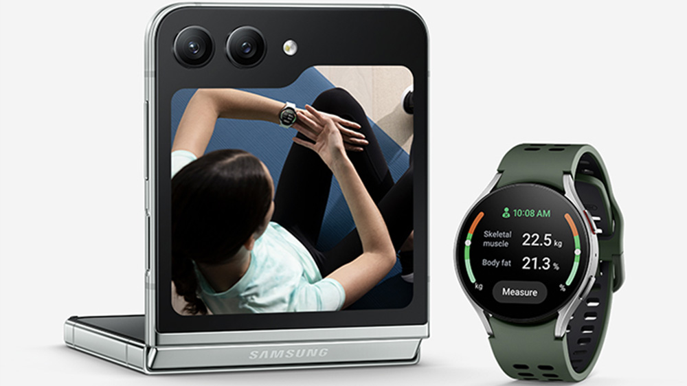 Smartphone Samsung Galaxy Z Flip5 SM-F731 – telefon i hodinky na jedné vlně