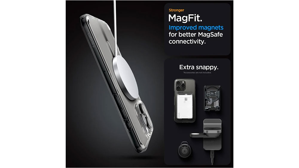 Spigen Ultra Hybrid MagSafe kryt iPhone 16 Pro Max white s nabíječkou_03