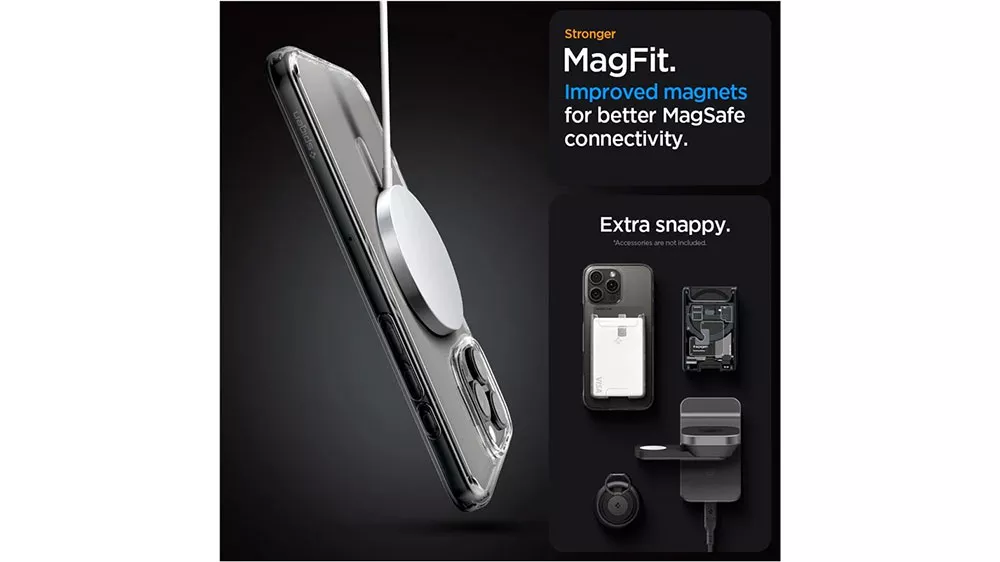 Spigen Ultra Hybrid MagSafe kryt iPhone 16 Pro Max white s nabíječkou_03