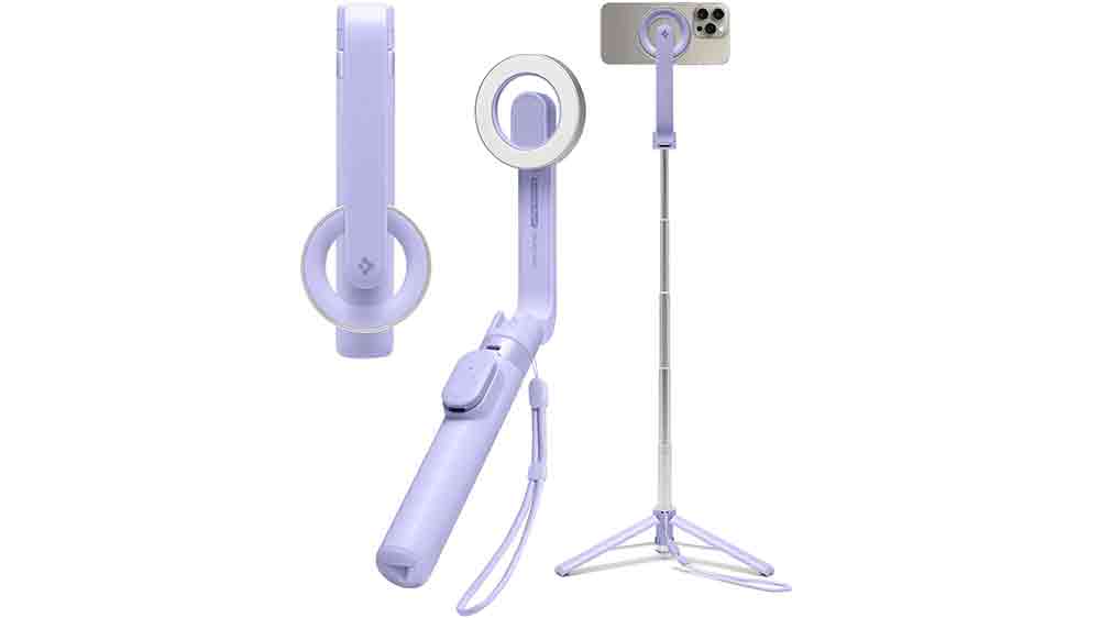 Selfie tyč Spigen MagSafe Tripod Selfie Stick Lavender_01