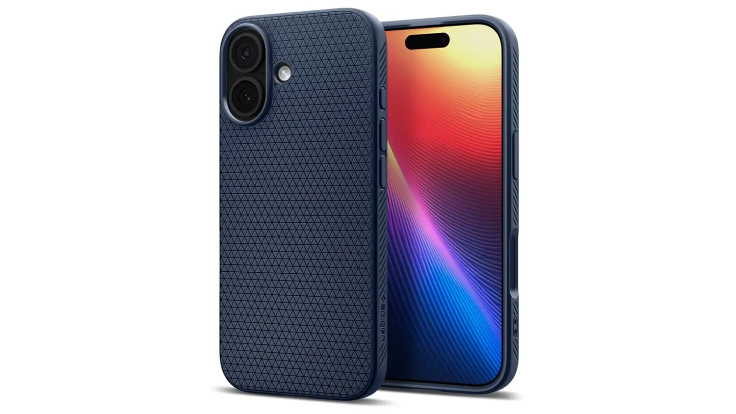 Kryt na mobil Spigen Liquid Air case iPhone 17 předn&iacute; i zadn&iacute; pohled