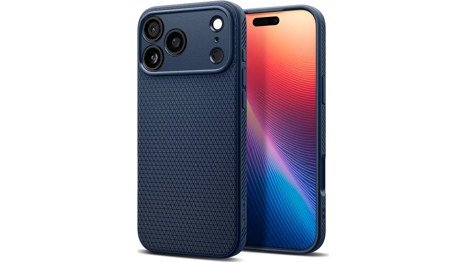 Kryt na mobil Spigen Liquid Air case iPhone 17 Pro Max předn&iacute; i zadn&iacute; pohled