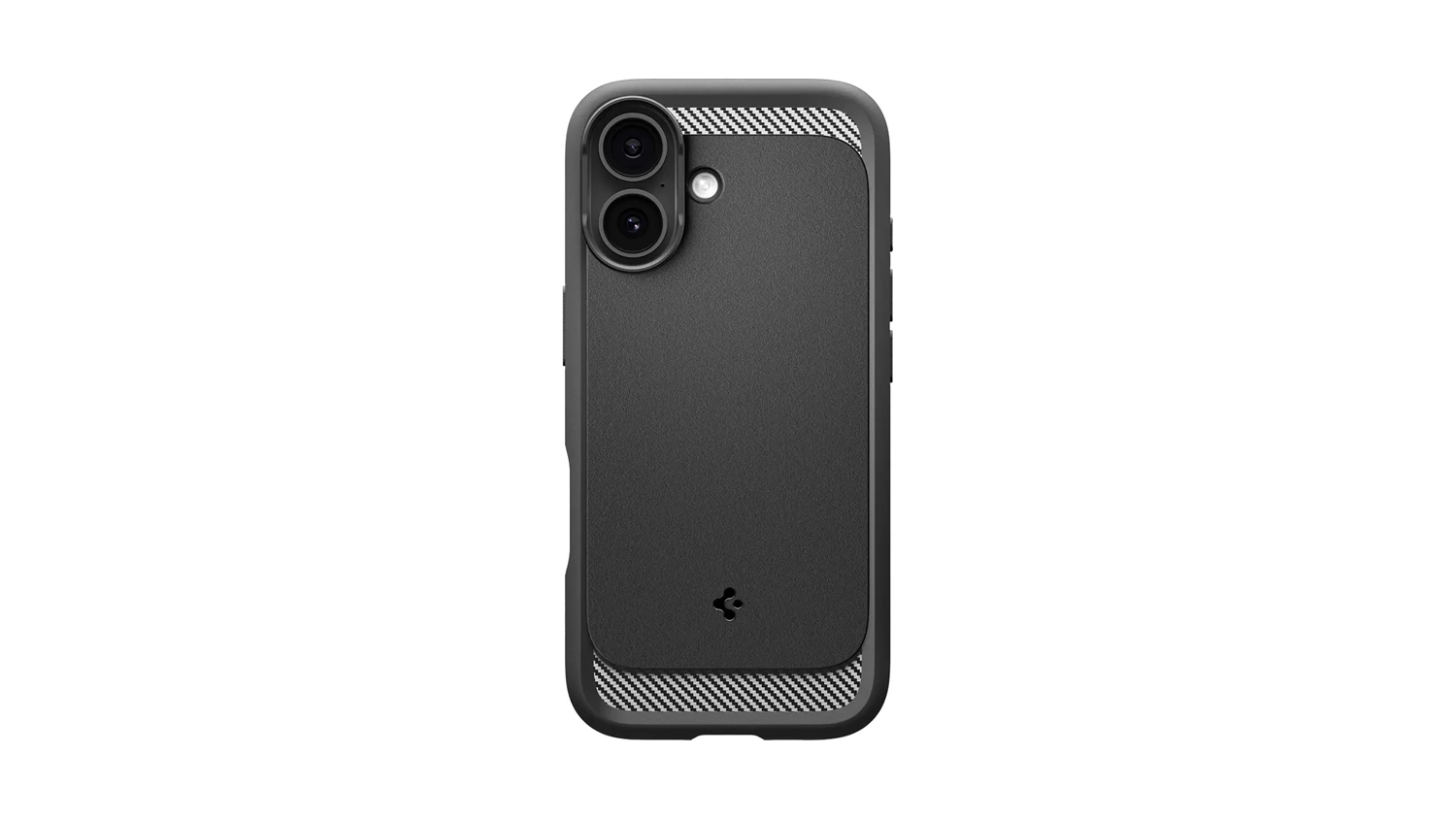 Kryt na mobil Spigen Rugged Armor pre iPhone 17 čierny zadn&yacute; pohľad
