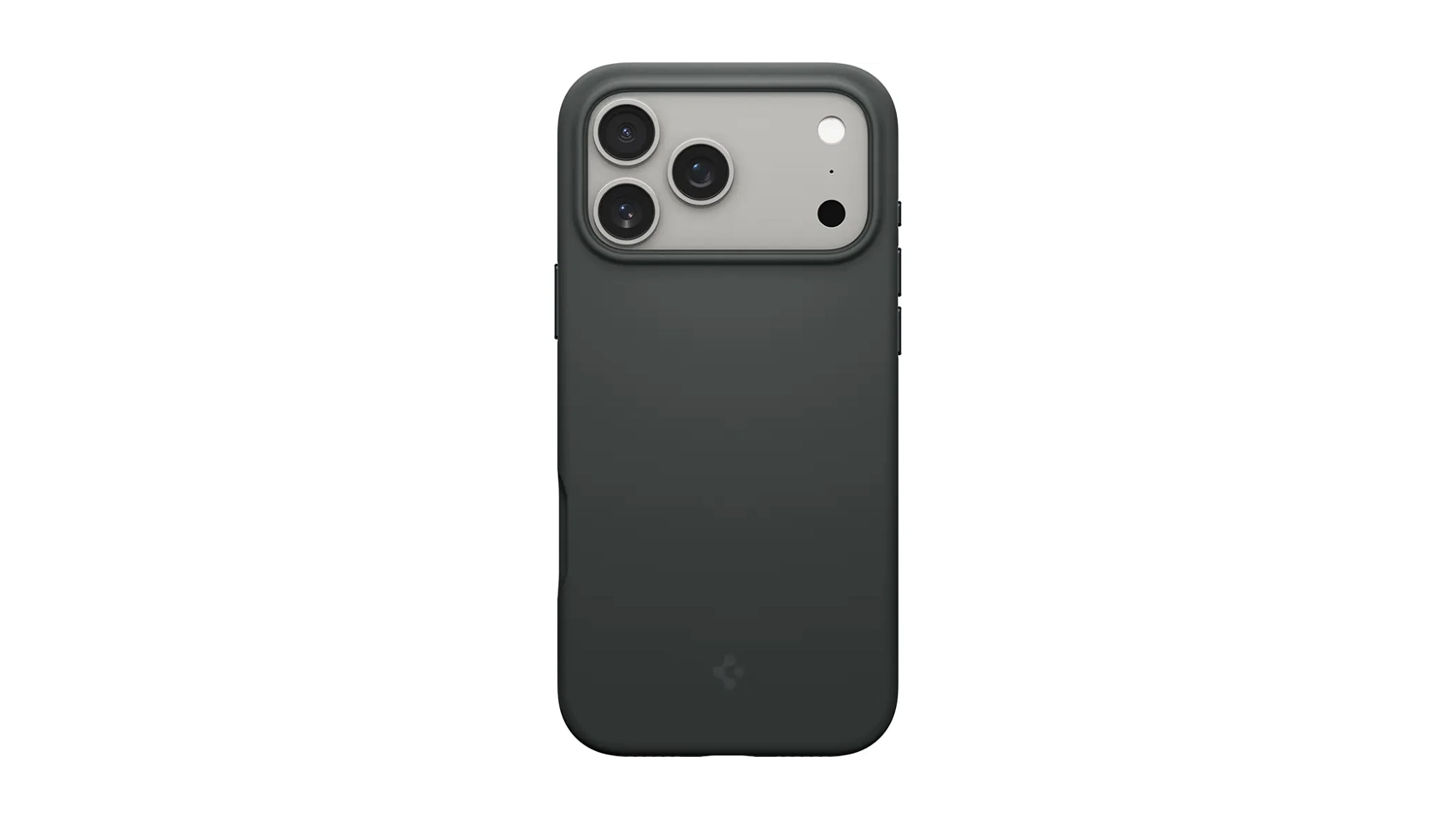Kryt na mobil Spigen Silicone Fit pre iPhone 17 Pro abyss green zadn&yacute; pohľad