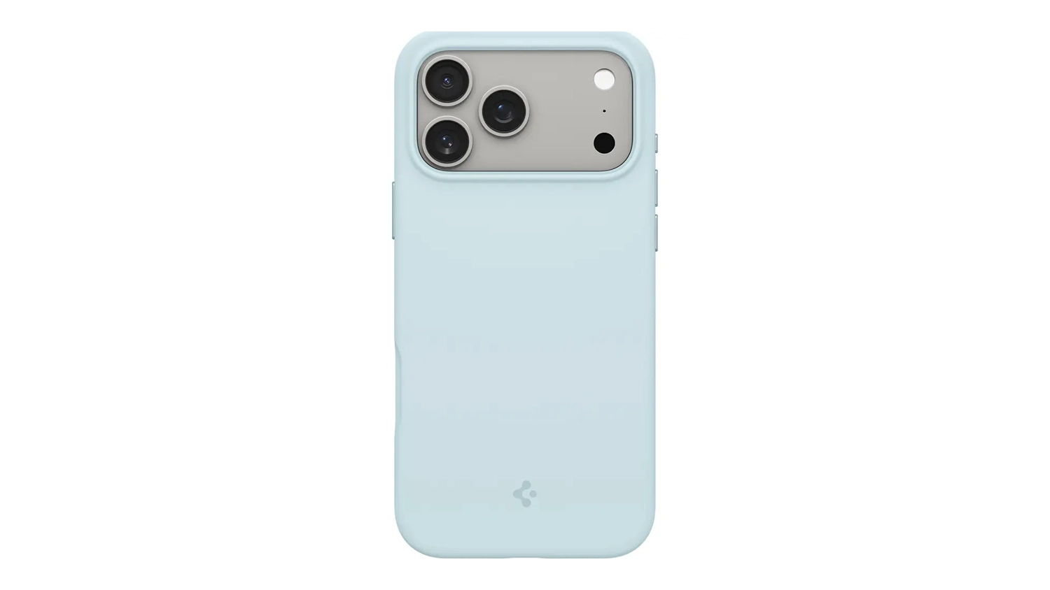 Kryt na mobil Spigen Silicone Fit pro iPhone 17 Pro Max mute blue zadní pohled