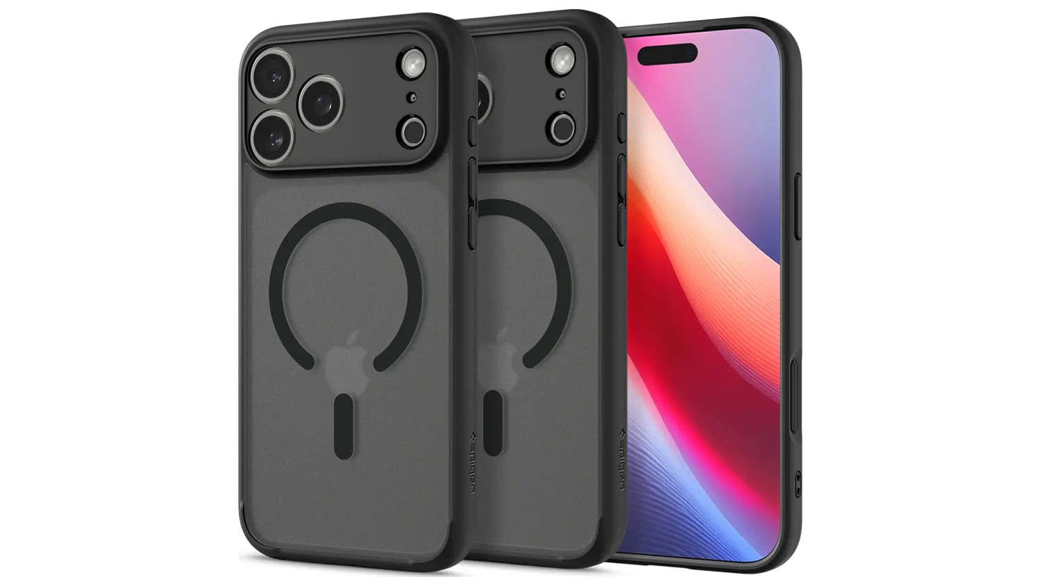 Kryt na mobil Spigen Ultra Hybrid MS pre iPhone 17 Pro Max Frost black pohľad zpredu aj zozadu