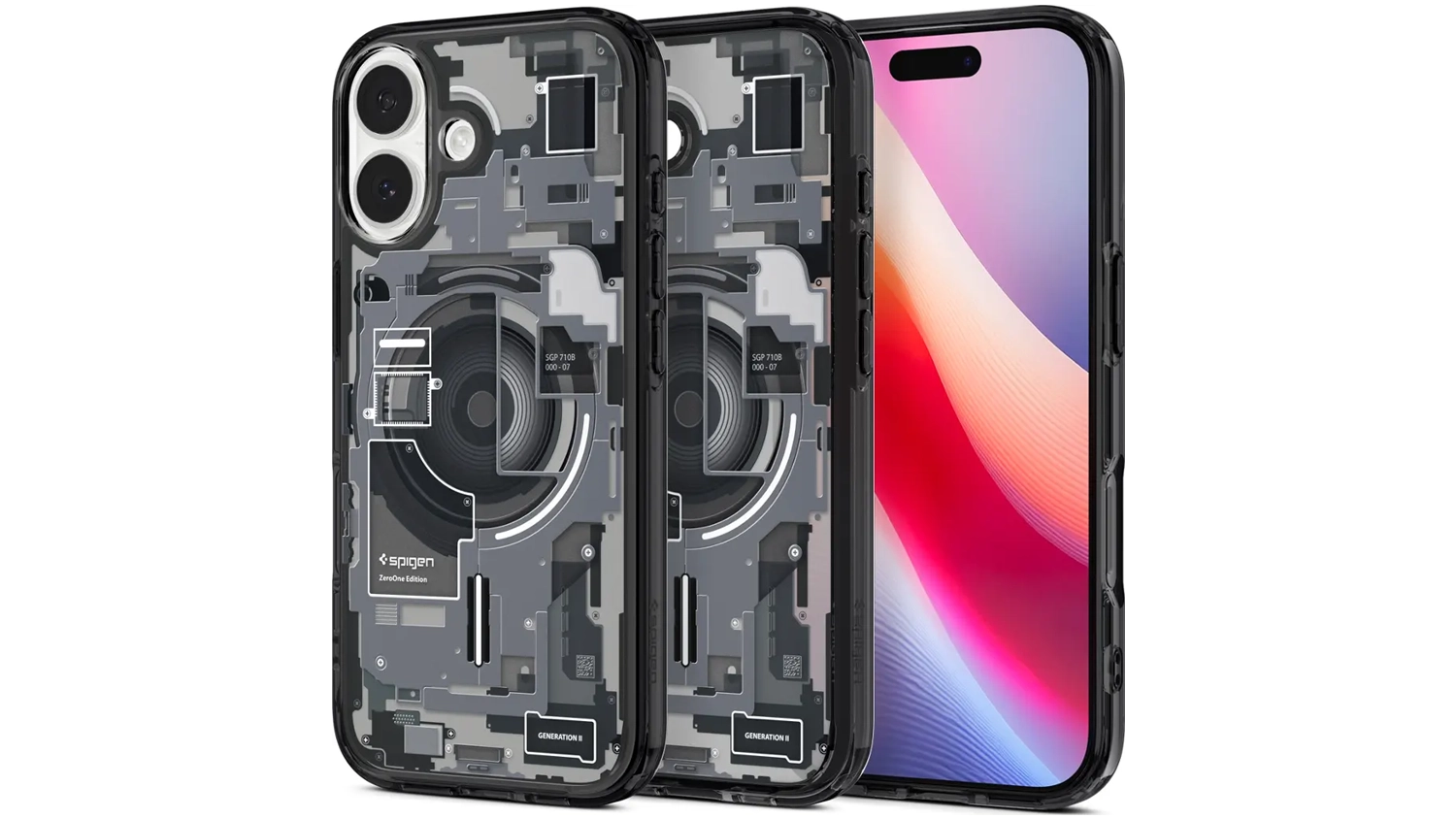 Kryt na mobil Spigen Ultra Hybrid MS pre iPhone 17 pohľad zpredu aj zozadu