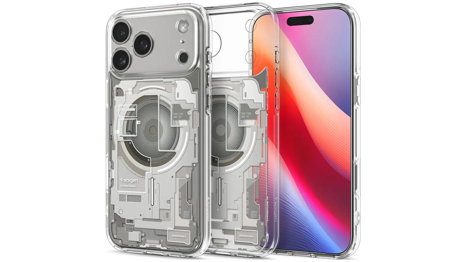 Kryt na mobil Spigen Ultra Hybrid MS pre iPhone 17 Pro pohľad zpredu aj zozadu