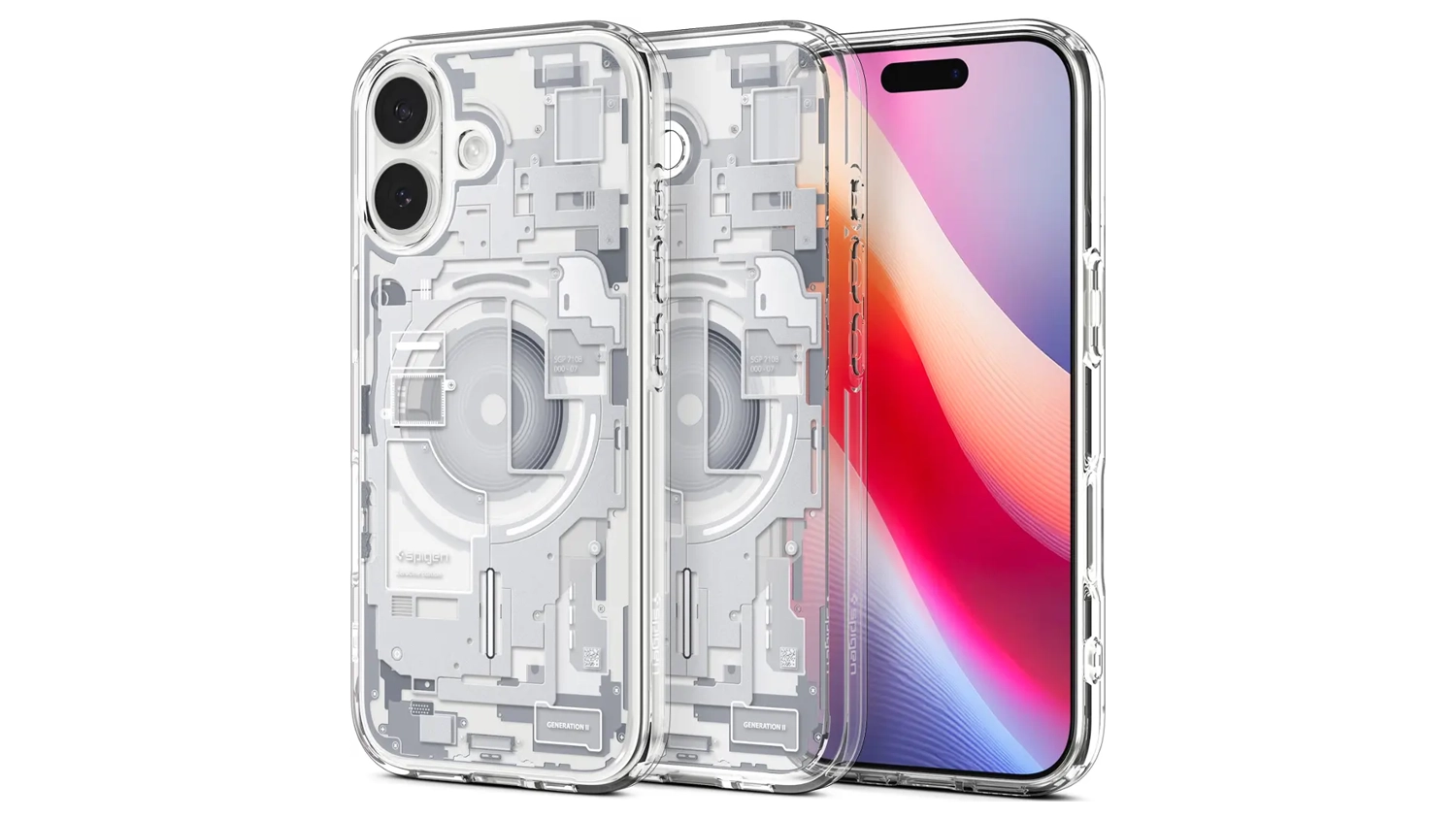 Kryt na mobil Spigen Ultra Hybrid MS pre iPhone 17 pohľad zpredu aj zozadu