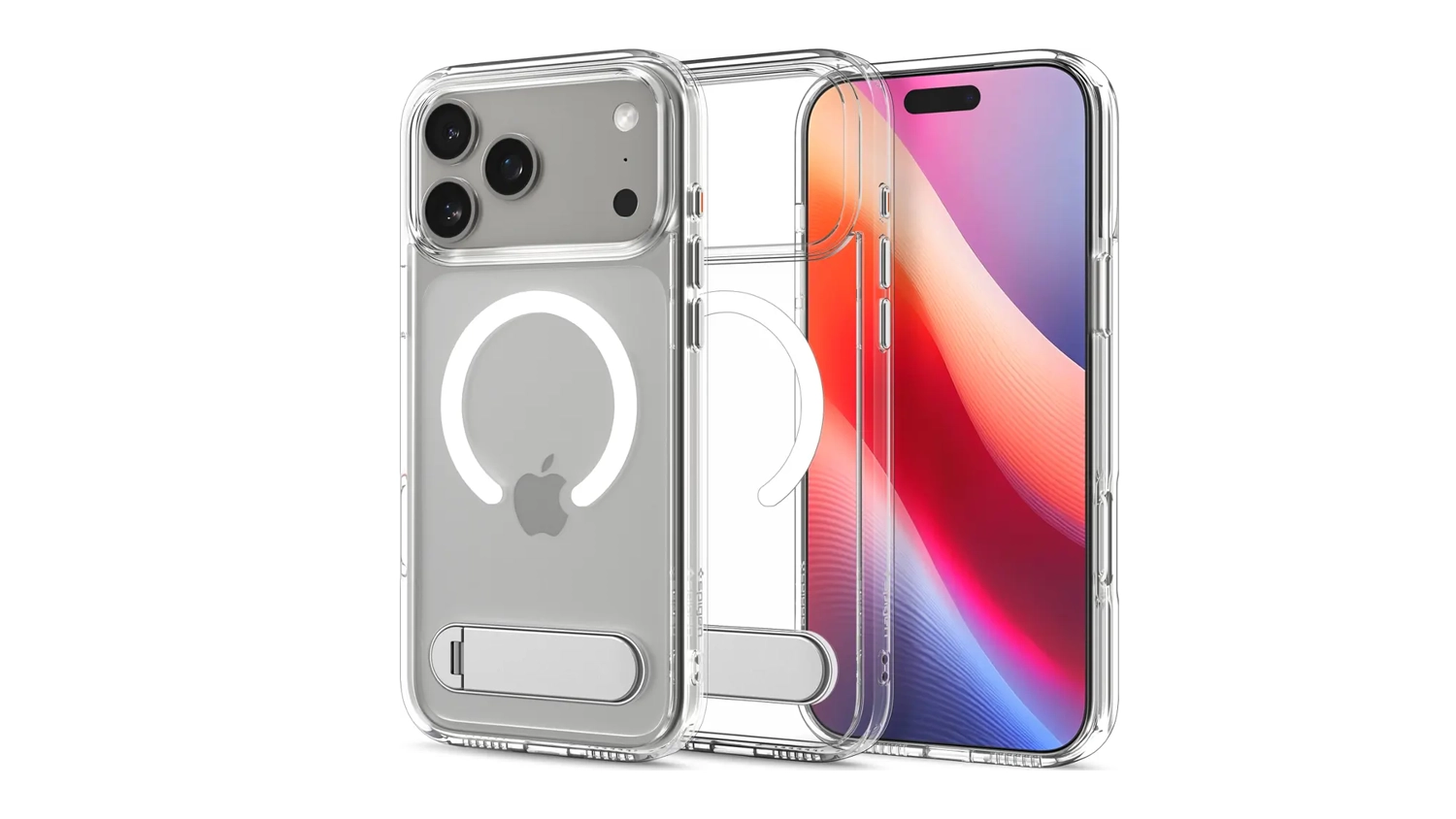 Kryt na mobil Spigen Ultra Hybrid S iPhone 17 Pro Clear uk&aacute;zan&yacute; samostatně i na telefonu