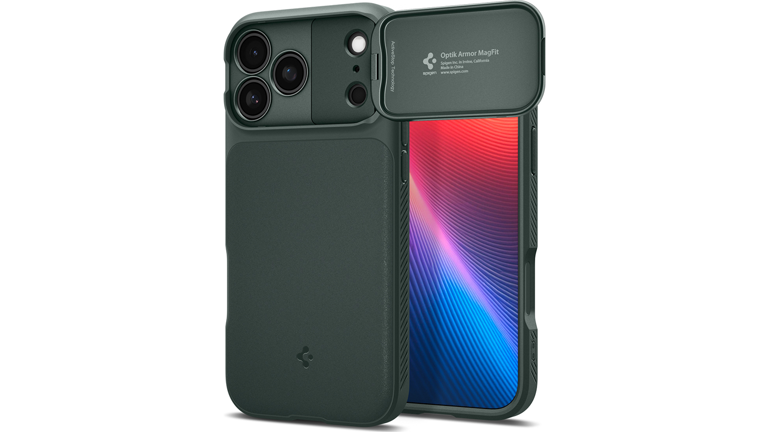 Kryt na mobil Optik Armor MS Case iPhone 17 Pro Max Abyss green