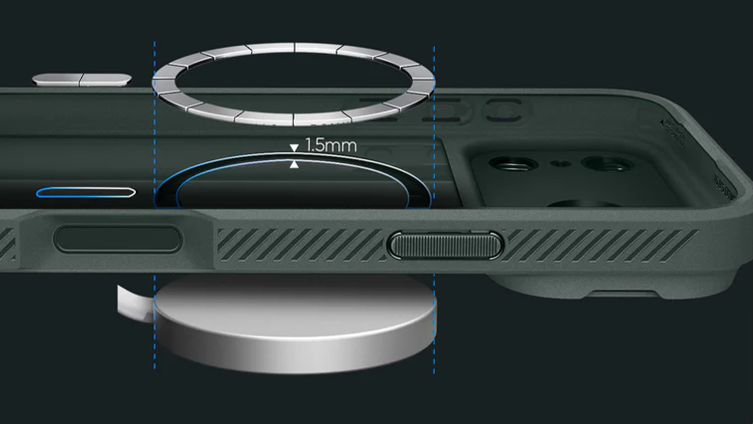 Kryt na mobil Optik Armor MS Case s vizualizac&iacute; MagSafe nab&iacute;jen&iacute;