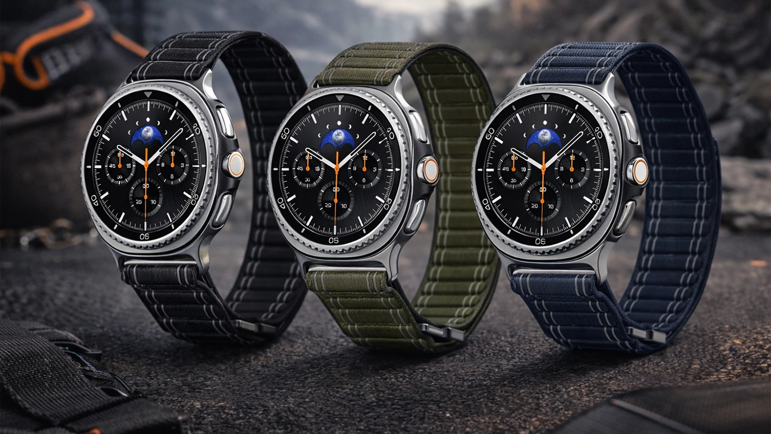 Řem&iacute;nek na hodinky Spigen Fabric Band ve třech barevn&yacute;ch proveden&iacute;ch