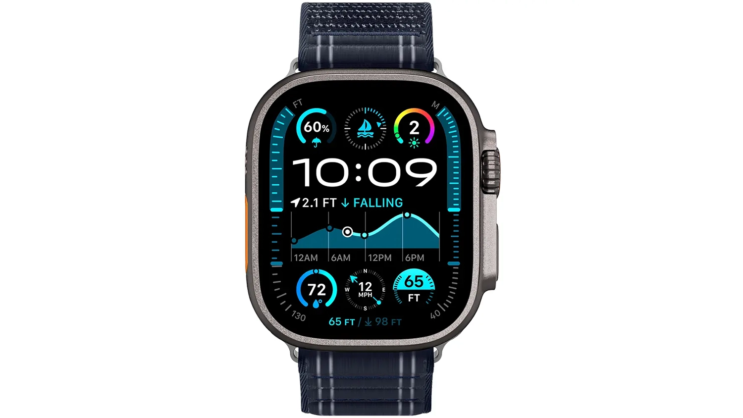 Řemínek na hodinky Spigen Fabric Band Navy Apple Watch přední pohled