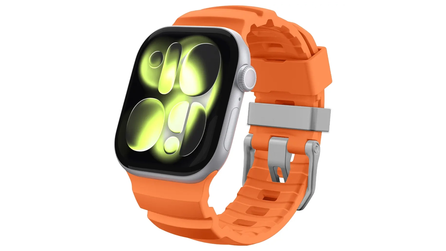 Řemínek na hodinky Spigen Silicone Band Orange pro Apple Watch boční pohled