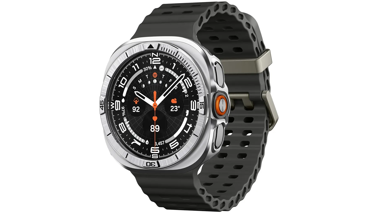 Kryt k chytrým hodinkám Spigen Bezel Tune Pro (Pilot) nasazený na Samsung Galaxy Watch Ultra 2 47mm