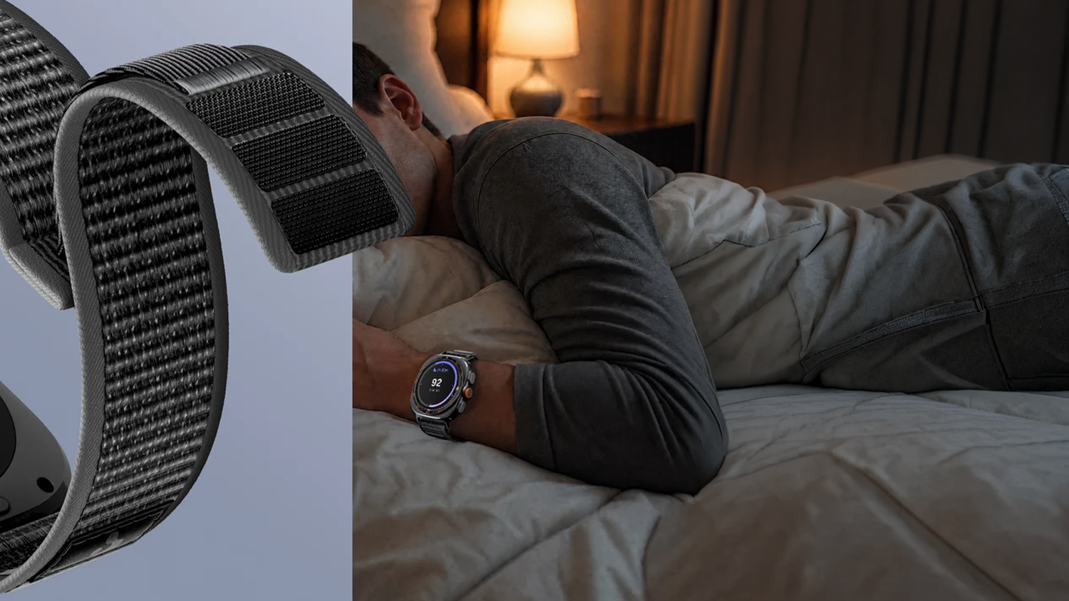 Muž sp&iacute; s řem&iacute;nkem Spigen Athlex Air