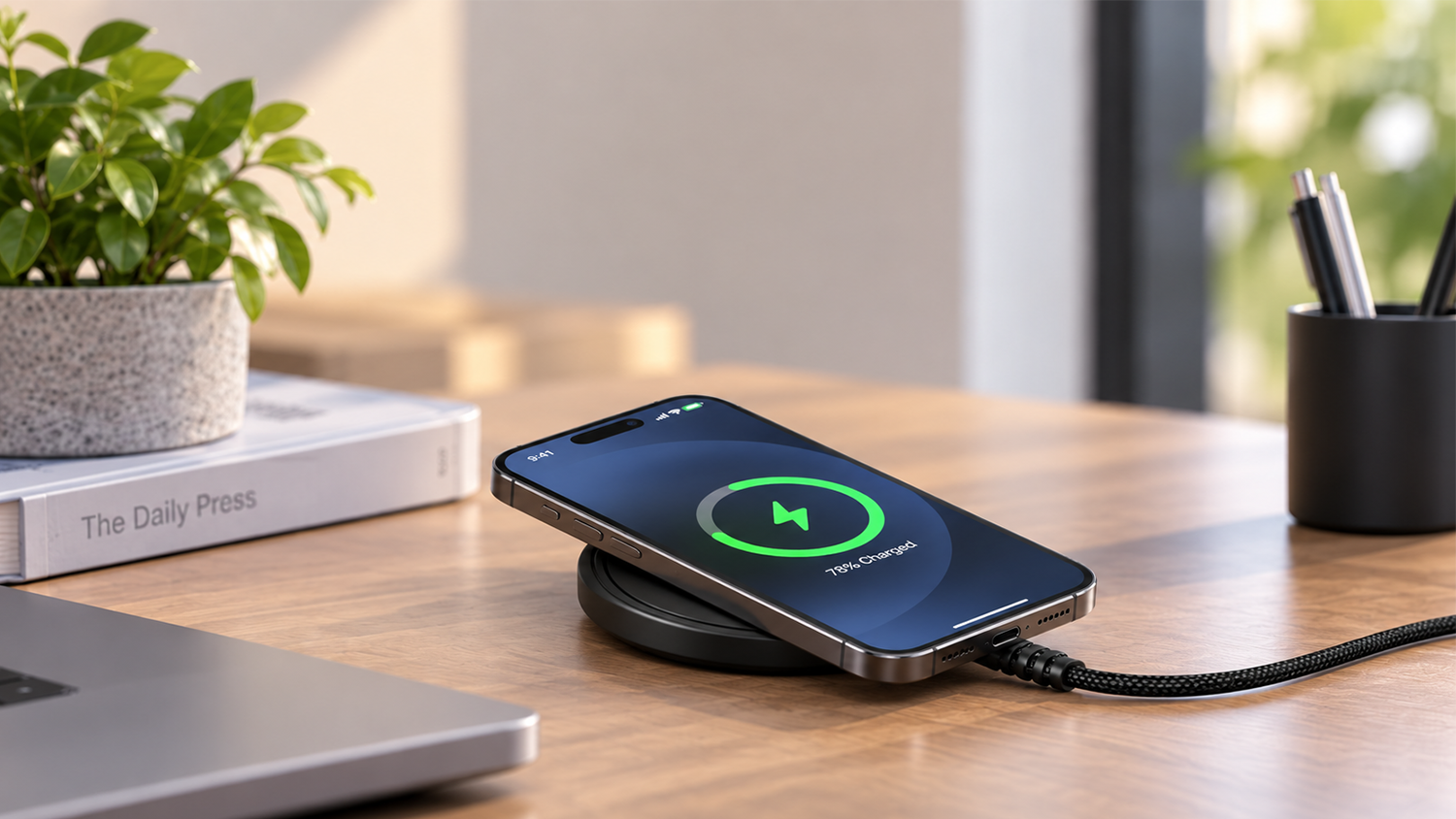 Mobil na nabíjačke STURDO Qi2 25 W, 1,5 m, USB-C