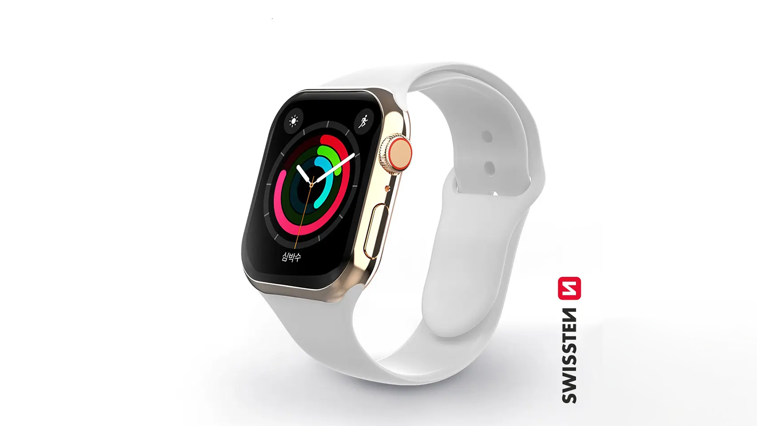 N&aacute;hradn&iacute; řem&iacute;nek Apple Watch Swissten na hodink&aacute;ch