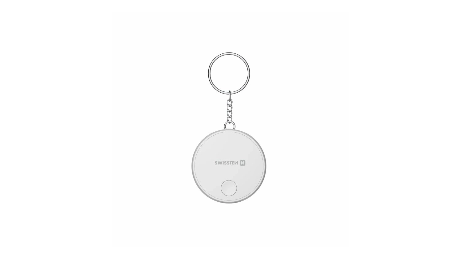 Lokátor SWISSTEN Find Tag s funkcí Apple Find My bílý přední pohled