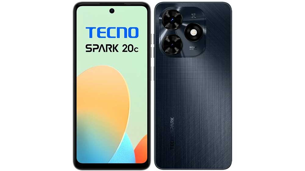 Mobilní telefon TECNO Spark 20C 4/128GB Gravity Black_01