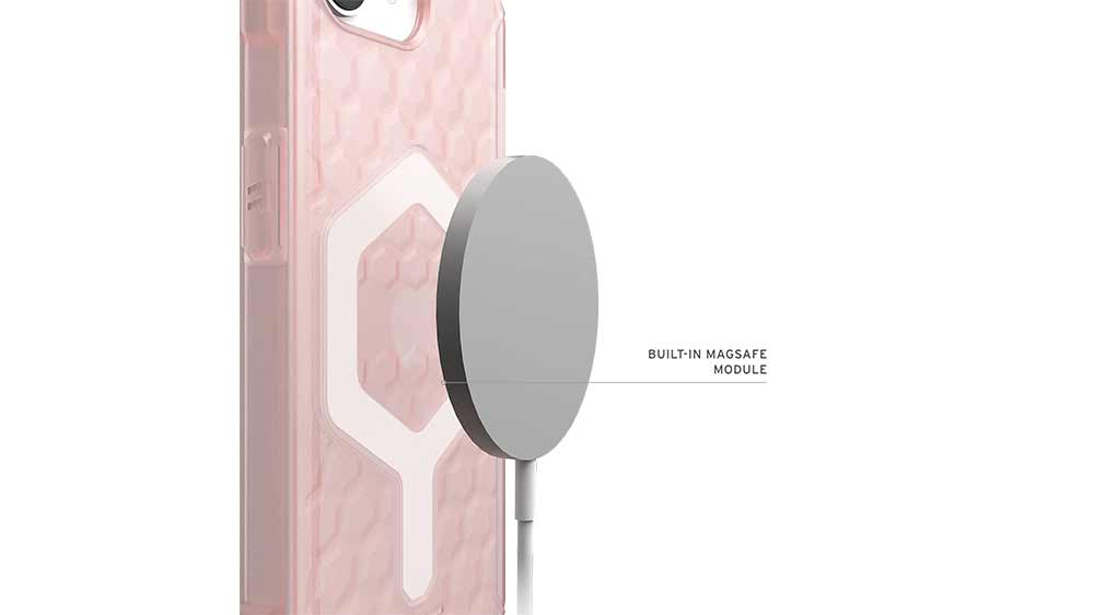 Kryt na mobil UAG Essential Armor Magsafe iPhone 16e Rose s bezdrátovým nabíjením_03