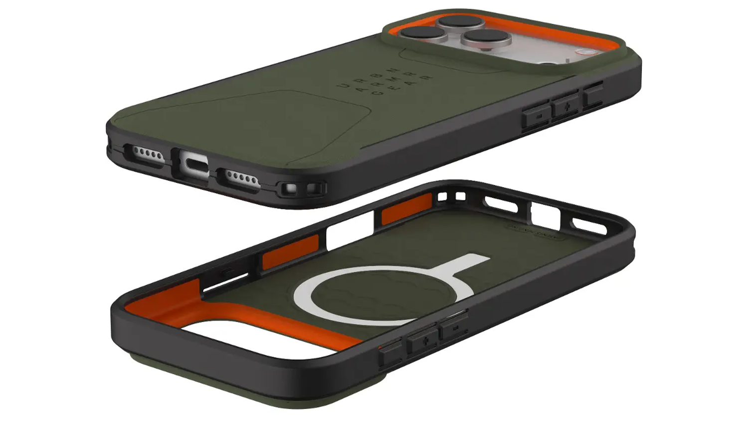 Kryt na mobil Civilian MS case iPhone 17 Pro Max Olive/Orange