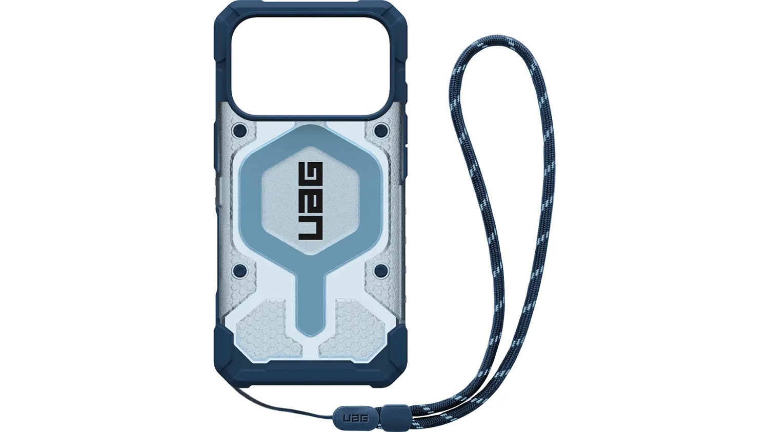 Kryt na iPhone 17 Pro Max UAG Pathfinder Clear MS Blues Lanyard
