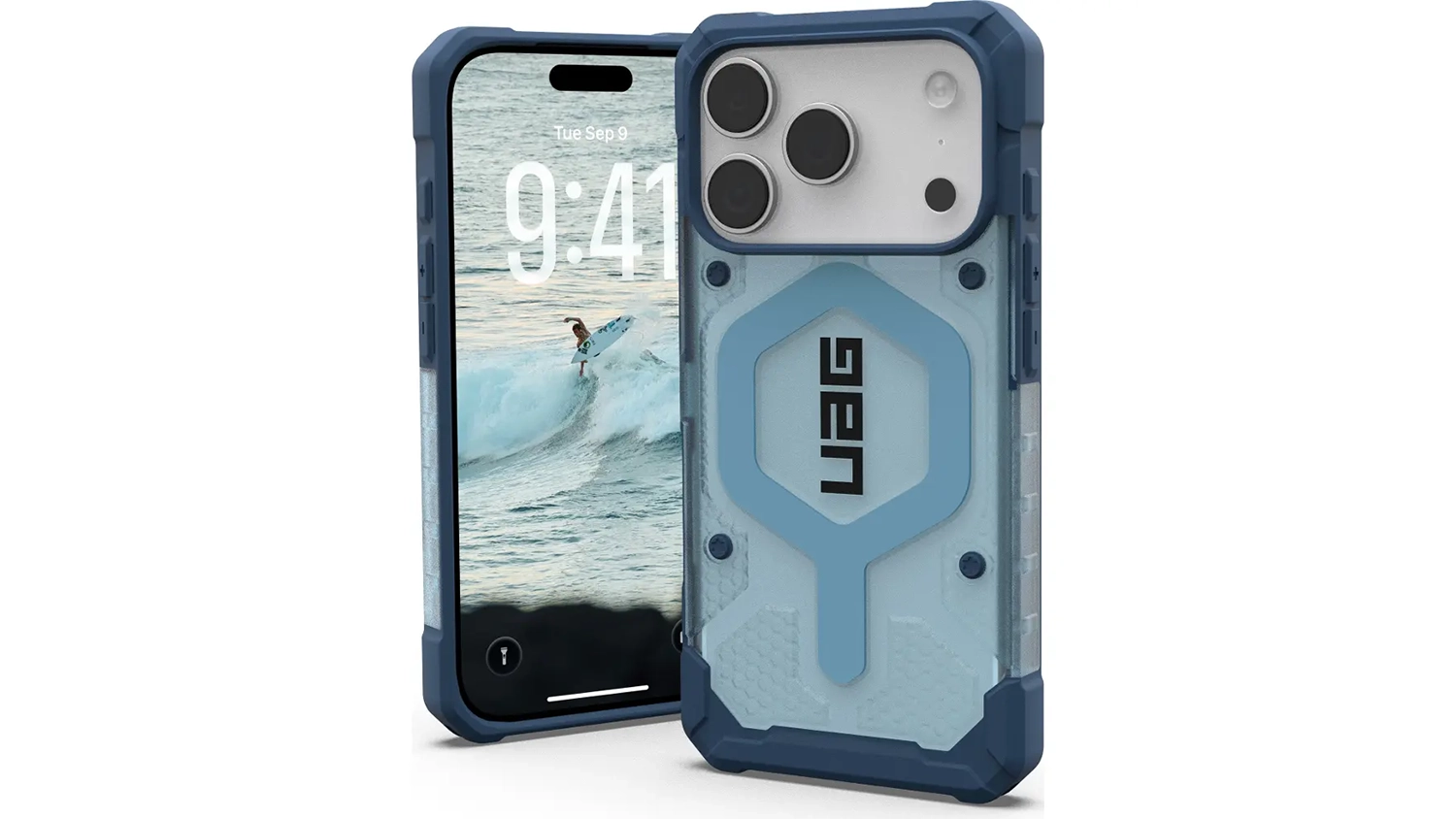 Pohled zepředu i zezadu na iPhone 17 Pro Max v krytu