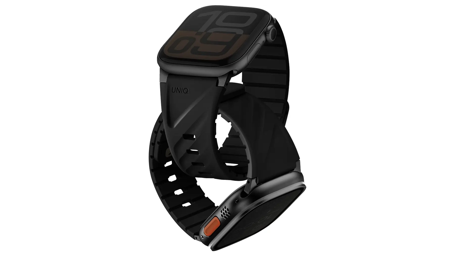 Řem&iacute;nek UNIQ Fluo magnetic pro Apple Watch 40-49mm Midnight black