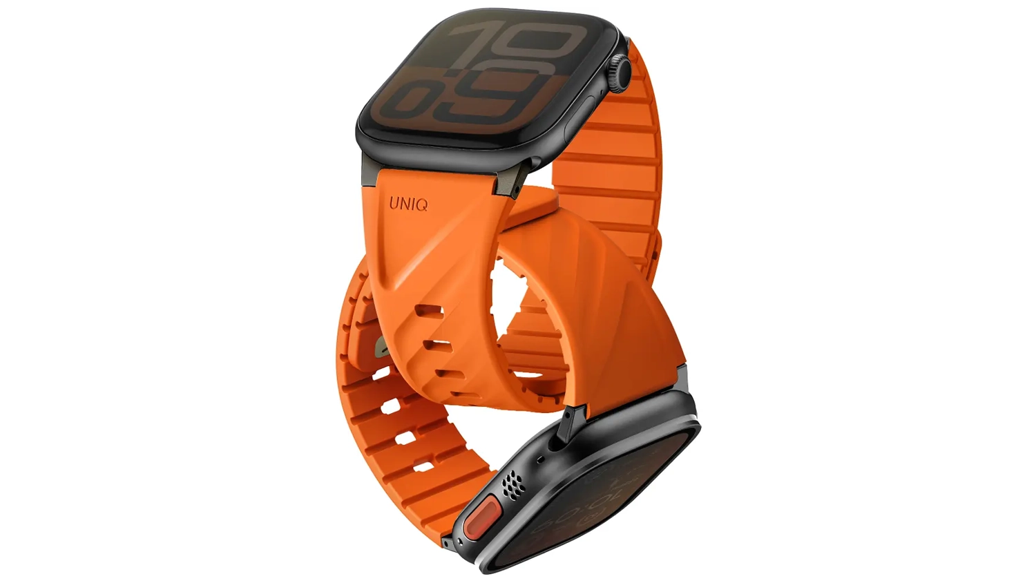 Řem&iacute;nek UNIQ Fluo magnetic pro Apple Watch 40-49mm Volt orange