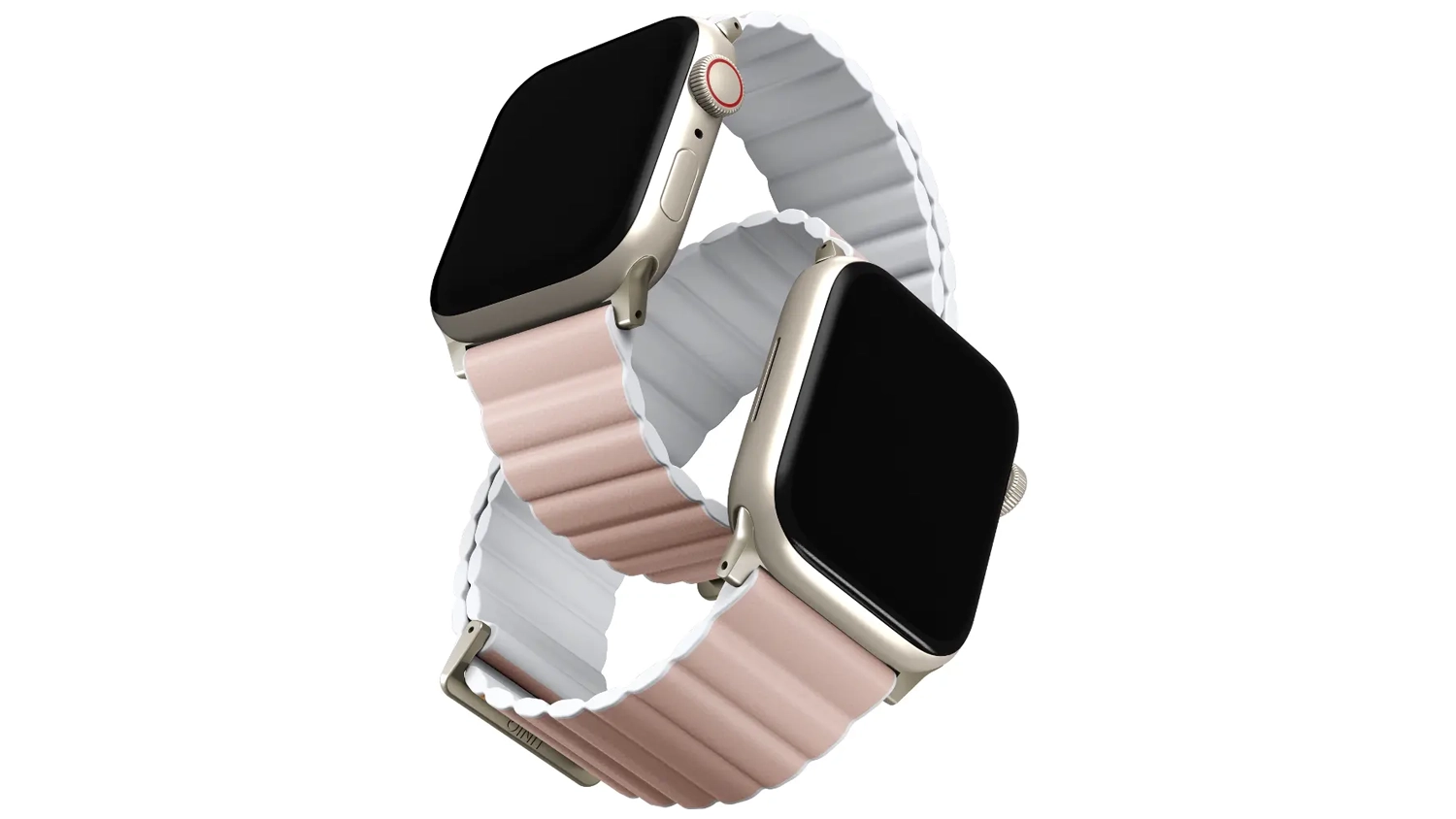 Řemínek na hodinky UNIQ Revix Premium 41/40/38mm pudrová/bílá