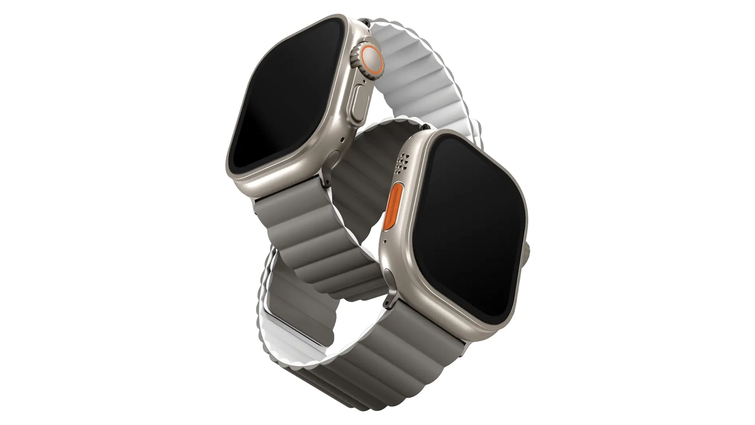 Řem&iacute;nek na hodinky UNIQ Revix reversible 49/45/44/42mm &scaron;ed&aacute;/b&iacute;l&aacute;