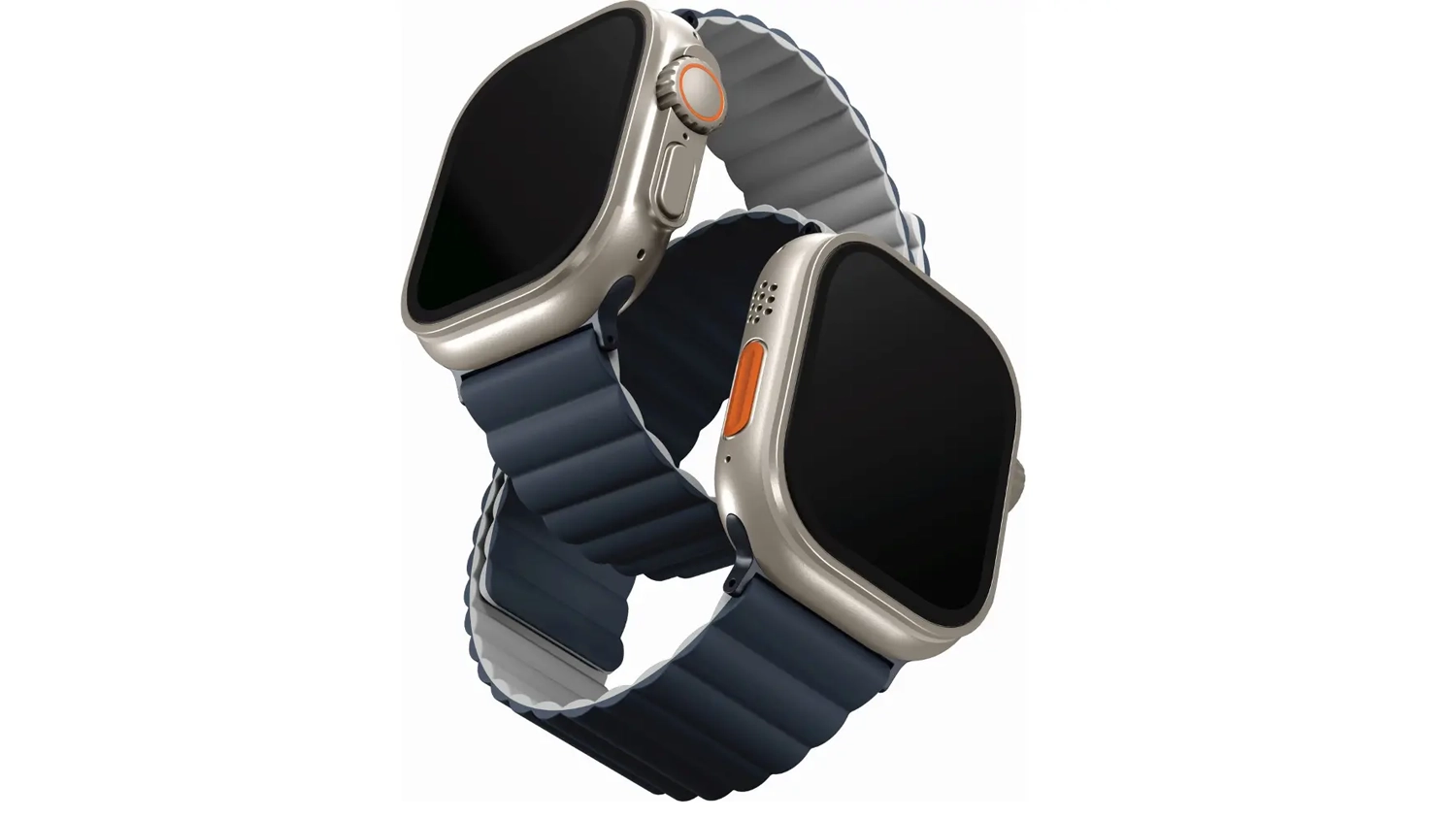 Řem&iacute;nek na hodinky UNIQ Revix reversible 49/45/44/42mm &scaron;ed&aacute;/modr&aacute;
