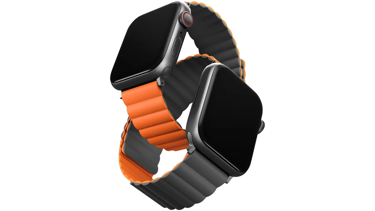 Řemínek na hodinky UNIQ Revix reversible 45/44/42mm šedá/oranžová