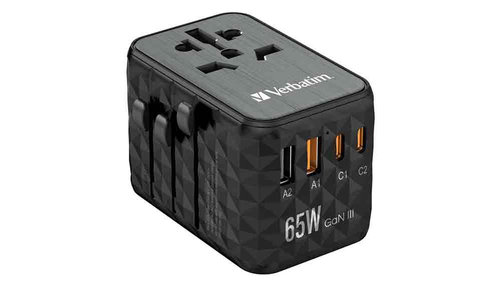 Univerzální adaptér Verbatim GaN III 2×USB-C 65W/2×USB-A_01