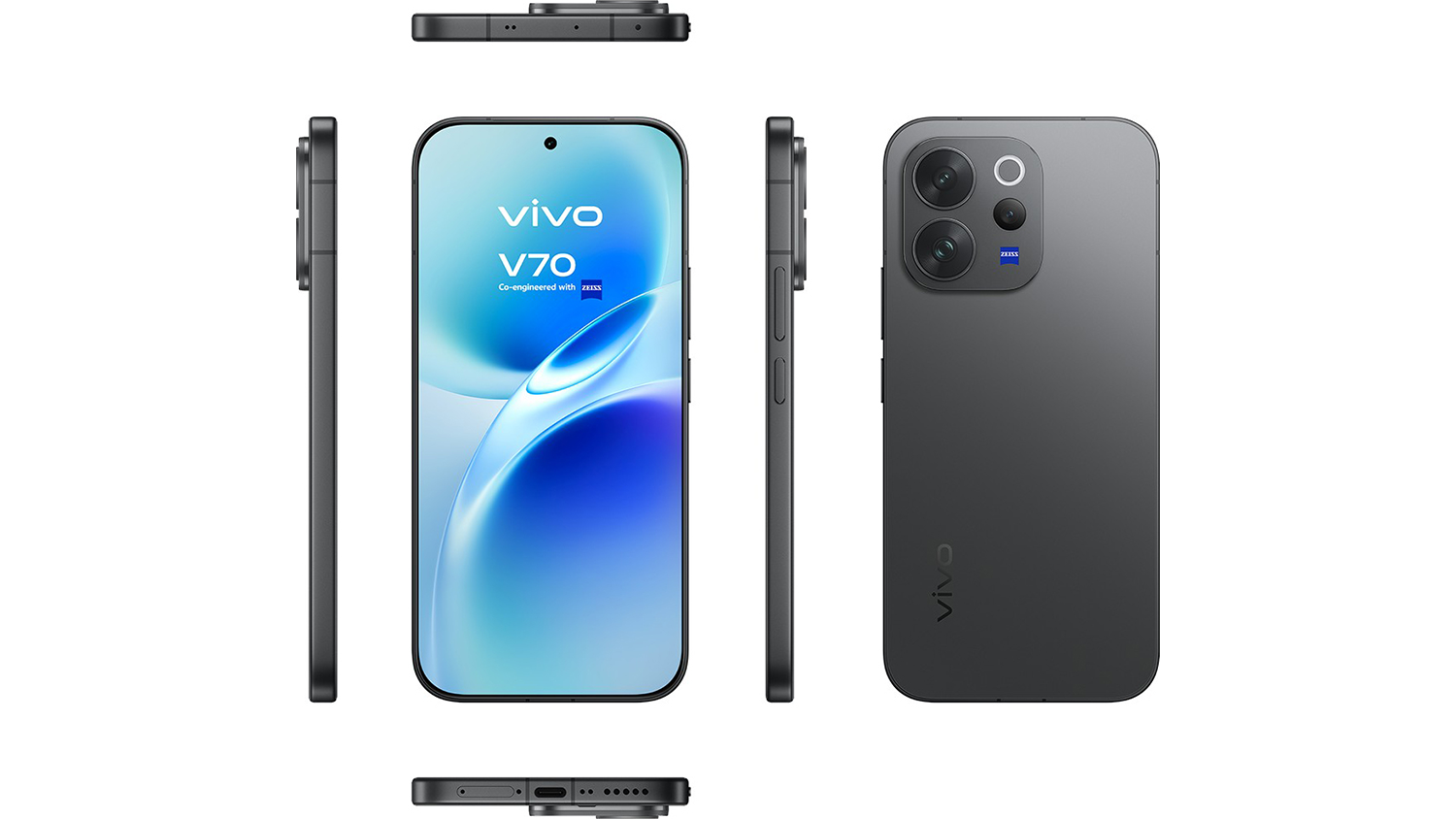 Různ&eacute; pohledy na telefon Vivo V70