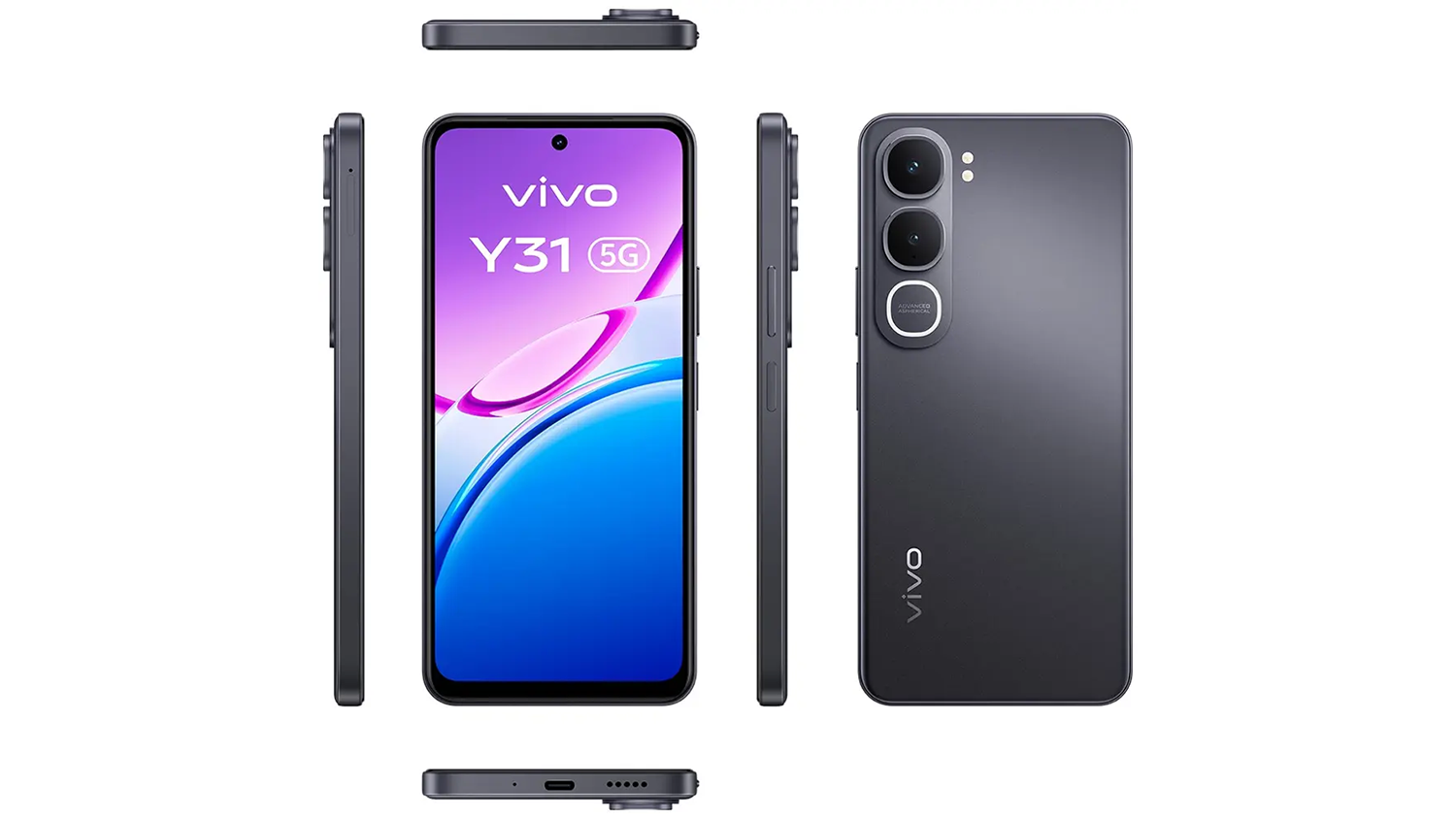 Mobiln&iacute; telefon Vivo Y31 5 G &ndash; pohled ze v&scaron;ech stran
