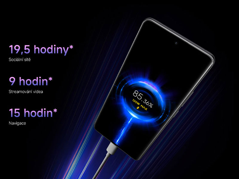 Baterie Redmi Note 14 Pro+ 5G s kapacitou 5110 mAh vám zajistí hodiny oblíbené zábavy.