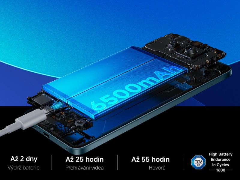6500 mAh bat&eacute;ria telef&oacute;nu Redmi Note 15 Pro v&aacute;m prinesie hodiny va&scaron;ej obľ&uacute;benej z&aacute;bavy.