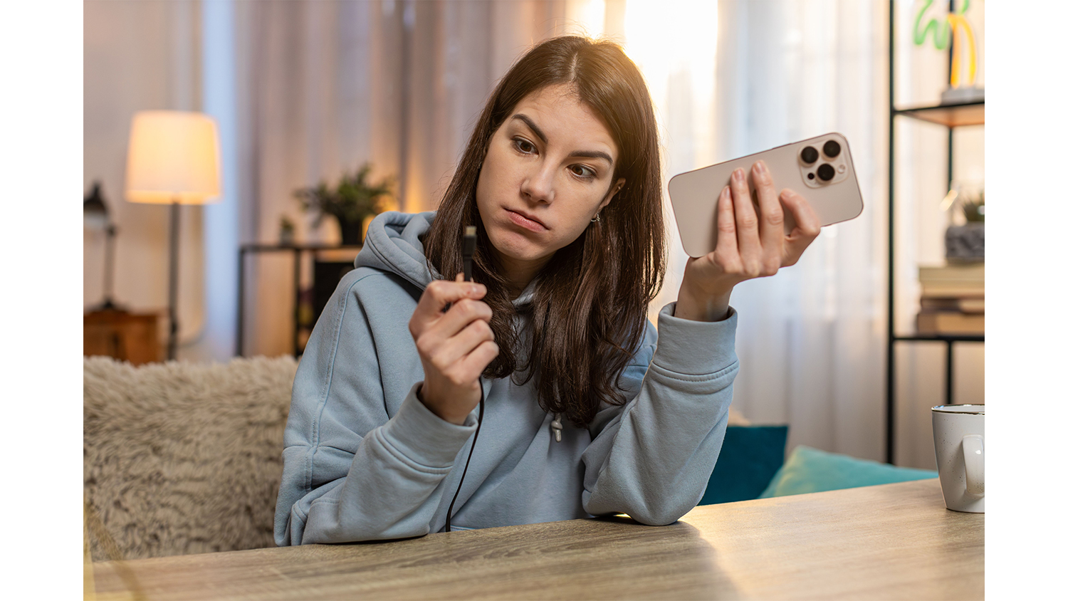 Lightning k&aacute;bel Yenkee YCU 612 black pripojen&yacute; k iPhonu demon&scaron;truj&uacute;ci univerz&aacute;lnu kompatibilitu so zariadeniami Apple