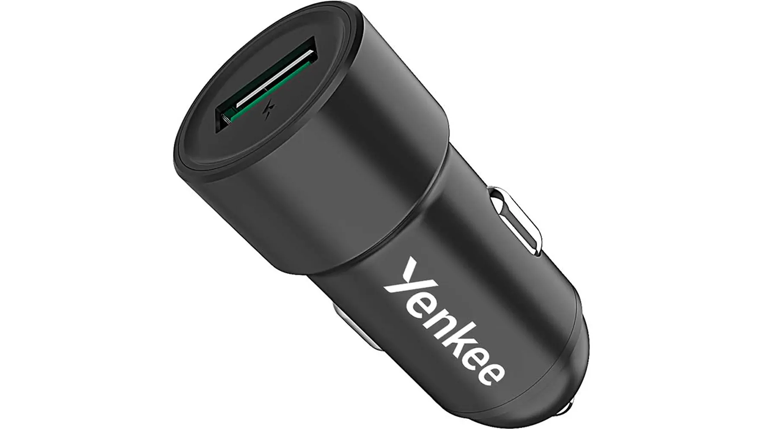 USB nabíječka do auta Yenkee YAC 2030 na bílém pozadí zobrazující celkový design produktu